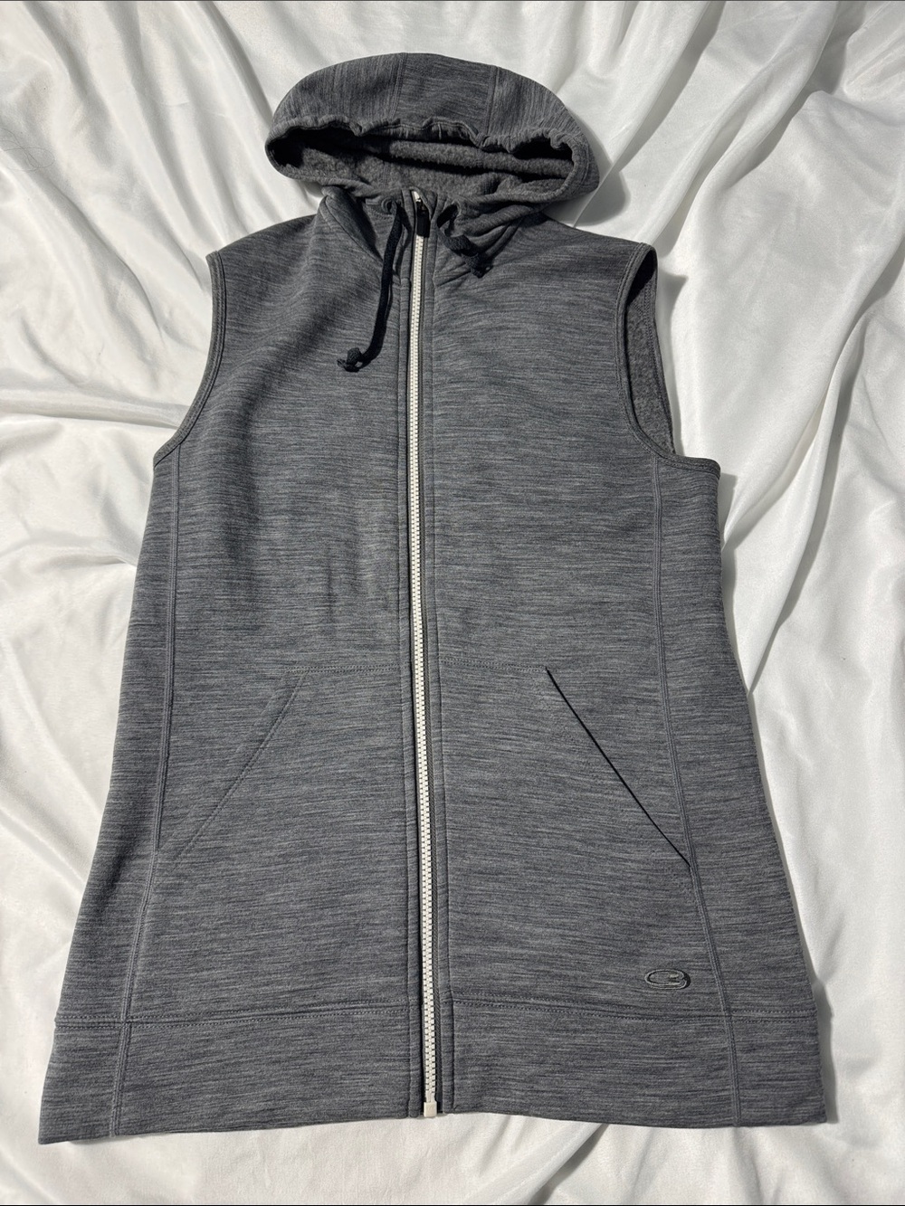Icebreaker RealFLEECE Dia Hooded Vest Merino Wool Blend | Size Medium | Zip Up